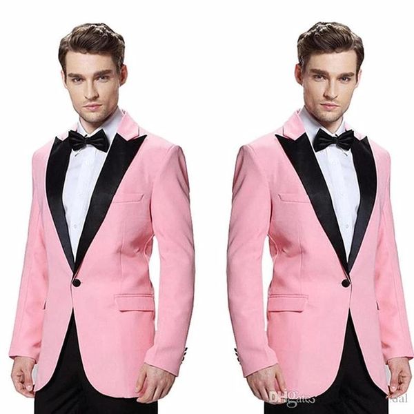 men's suits & blazers tailor-made pink blazer black pants 2 piece groom wedding tuxedos classic peaked lapel men formal dress trajes de, White;black
men's suits & blazers tailor-made pink blazer black pants 2 piece groom wedding tuxedos classic peaked lapel men formal dress trajes de, White;black