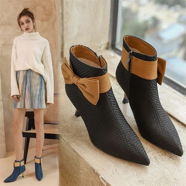 boots bottine mujer spring & autumn 2021 .5cm heel women pointed toe bow ankle bootie damen famous botas zapatos femme, Black
boots bottine mujer spring & autumn 2021 .5cm heel women pointed toe bow ankle bootie damen famous botas zapatos femme, Black