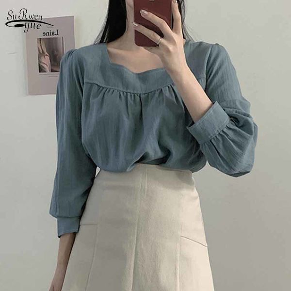 plus size women clothing sweet korean style square collar solid color blouse long puff sleeve splicing shirts blusas 11667 210508, White
plus size women clothing sweet korean style square collar solid color blouse long puff sleeve splicing shirts blusas 11667 210508, White