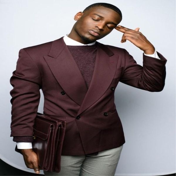 men's suits & blazers tpsaade customized made burgundy blazer double breasted mens wedding prom dinner party 2 pieces groom coat pants, White;black
men's suits & blazers tpsaade customized made burgundy blazer double breasted mens wedding prom dinner party 2 pieces groom coat pants, White;black