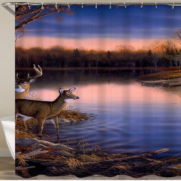 shower curtain set with 12 hooks,lake cottage boats deer nature,decorative bath curtain modern bathroom accessories,machine
shower curtain set with 12 hooks,lake cottage boats deer nature,decorative bath curtain modern bathroom accessories,machine