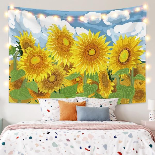 tapestries laeacco fashion tapestry wall hangings simple warmcartoon sunflower background white cloud art bedroom home room decor polyester
tapestries laeacco fashion tapestry wall hangings simple warmcartoon sunflower background white cloud art bedroom home room decor polyester