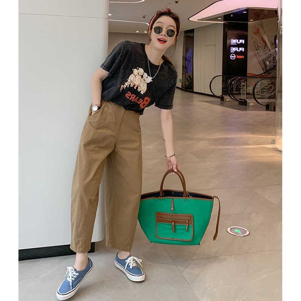 2021 summer thin balloon pants women's loose semi elastic waist solid color bai with casual, Black;white
2021 summer thin balloon pants women's loose semi elastic waist solid color bai with casual, Black;white