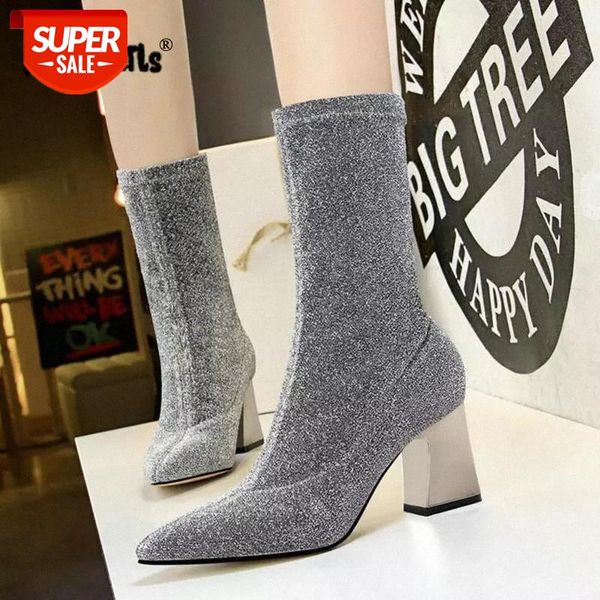 dropship brand pointed toe sequined cloth bling women's boots slim skinny club short boots for women 7cm high square heels #jo4v, Black
dropship brand pointed toe sequined cloth bling women's boots slim skinny club short boots for women 7cm high square heels #jo4v, Black