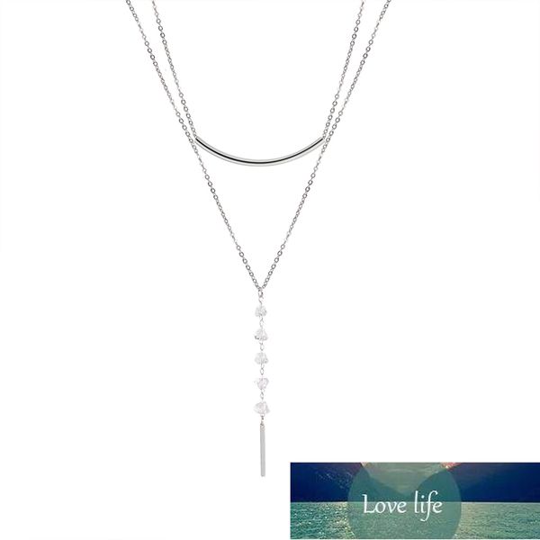 skyrim fashion stainless steel double layered chain necklace for women choker necklaces with crystal beads valentine's day gift, Silver
skyrim fashion stainless steel double layered chain necklace for women choker necklaces with crystal beads valentine's day gift, Silver