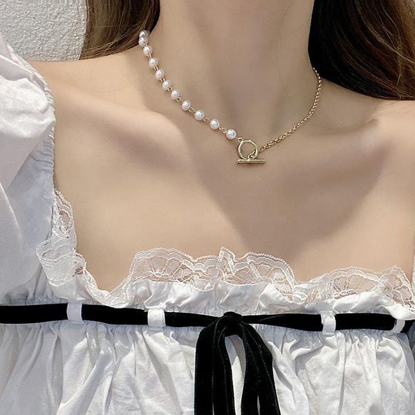 chokers round imitation pearl o-chain necklace women 2021 fashion temperament gold color chain choker for jewelry gift, Golden;silver
chokers round imitation pearl o-chain necklace women 2021 fashion temperament gold color chain choker for jewelry gift, Golden;silver