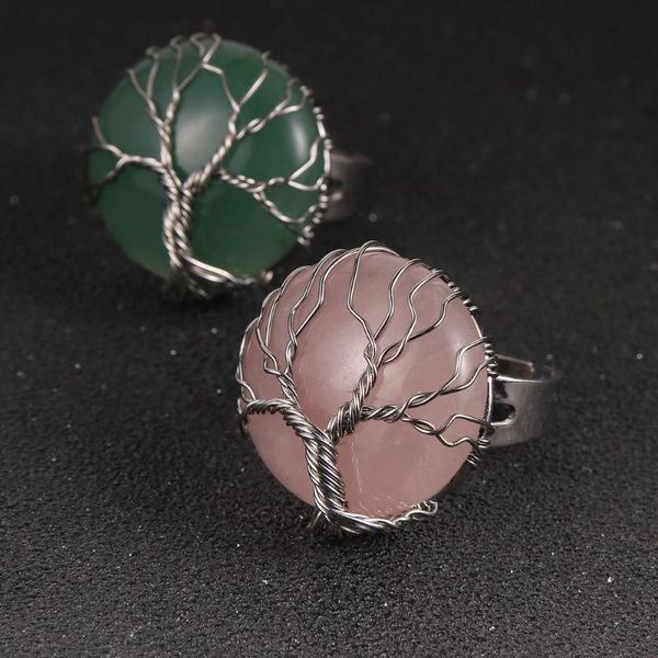 copper wire wrap natural stone adjustable rings men women round crystal amethysts reiki healing tree of life joint ring jewelry cluster, Golden;silver
copper wire wrap natural stone adjustable rings men women round crystal amethysts reiki healing tree of life joint ring jewelry cluster, Golden;silver