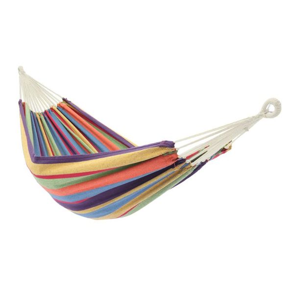 camp furniture polyester cotton hammock natural rope portable beach swing bed with two 2m tie ropes and backbag small color stripe
camp furniture polyester cotton hammock natural rope portable beach swing bed with two 2m tie ropes and backbag small color stripe