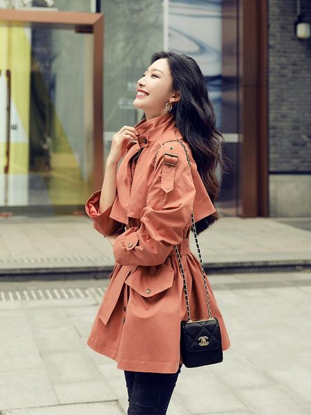 women's trench coats windbreaker short 2021 spring korean loose design fashion and autumn coat, Tan;black
women's trench coats windbreaker short 2021 spring korean loose design fashion and autumn coat, Tan;black