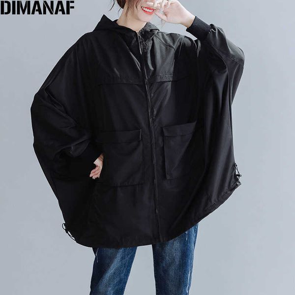 oversize women bomber jacket coat autumn casual bat sleeved female lady outerwear loose zipper hooded pockets black 210531, Black;brown
oversize women bomber jacket coat autumn casual bat sleeved female lady outerwear loose zipper hooded pockets black 210531, Black;brown