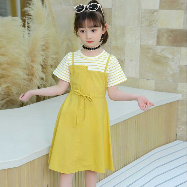 new girl 2021 party dress summer child fake two-piece patchwork dress elegant striped short sleeve princess dresses girl clothes, Red;yellow
new girl 2021 party dress summer child fake two-piece patchwork dress elegant striped short sleeve princess dresses girl clothes, Red;yellow