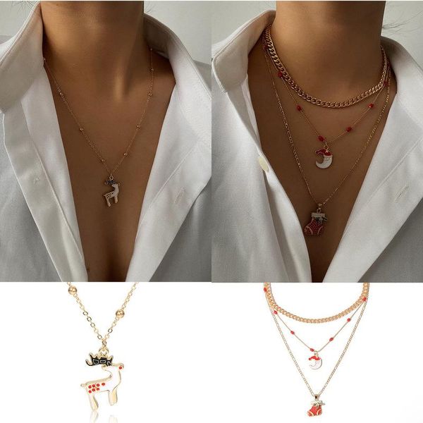 chokers christmas geometric necklace for women fashion dripping oil elk tree santa socks pendant necklaces gifts, Golden;silver
chokers christmas geometric necklace for women fashion dripping oil elk tree santa socks pendant necklaces gifts, Golden;silver