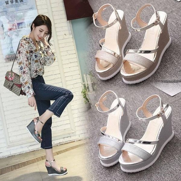35-40 size summer women shoes height incresing sandals platform ladies colleges students ins gladiator, Black
35-40 size summer women shoes height incresing sandals platform ladies colleges students ins gladiator, Black