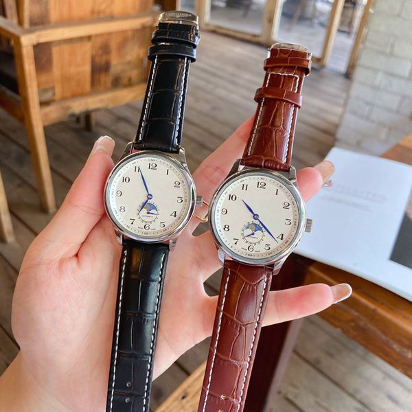 fashion business boutique men's watch sun, moon and stars day and night alternate automatic mechanical calfskin strap, Slivery;brown
fashion business boutique men's watch sun, moon and stars day and night alternate automatic mechanical calfskin strap, Slivery;brown