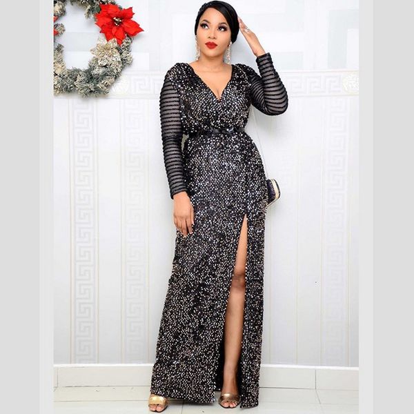 dresses african for women clothing long tunic high waist female sequin glitter evening maxi dress dashiki africa, Black;gray
dresses african for women clothing long tunic high waist female sequin glitter evening maxi dress dashiki africa, Black;gray