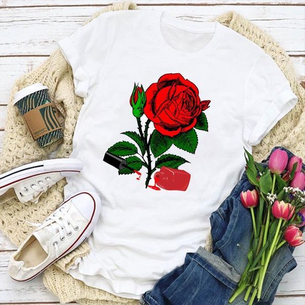 graphic 90s flower paint women t shirt short sleeve fingernail print summer lady womens clothing clothes tee female, White
graphic 90s flower paint women t shirt short sleeve fingernail print summer lady womens clothing clothes tee female, White