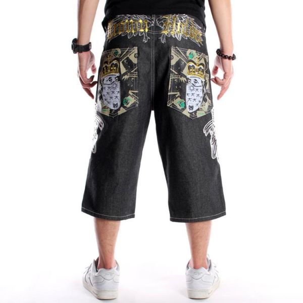 men's shorts summer loose embroidery men jeans hip hop skateboard baggy pants wide leg male printed denim oversize 30-46, White;black
men's shorts summer loose embroidery men jeans hip hop skateboard baggy pants wide leg male printed denim oversize 30-46, White;black