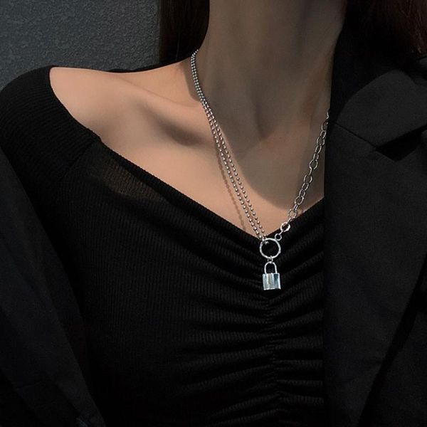 pendant necklaces 2021 small lock head necklace female ins hip-hop minimalist temperament cold wind collarbone chain does not lose color, Silver
pendant necklaces 2021 small lock head necklace female ins hip-hop minimalist temperament cold wind collarbone chain does not lose color, Silver