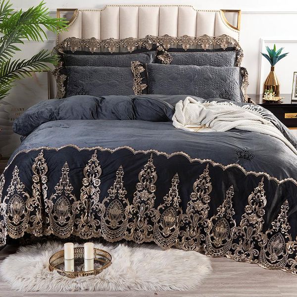 bedding sets luxury european lace set gray green red purple blue winter velvet fleece fabric duvet cover thick pillowcases bedspread
bedding sets luxury european lace set gray green red purple blue winter velvet fleece fabric duvet cover thick pillowcases bedspread