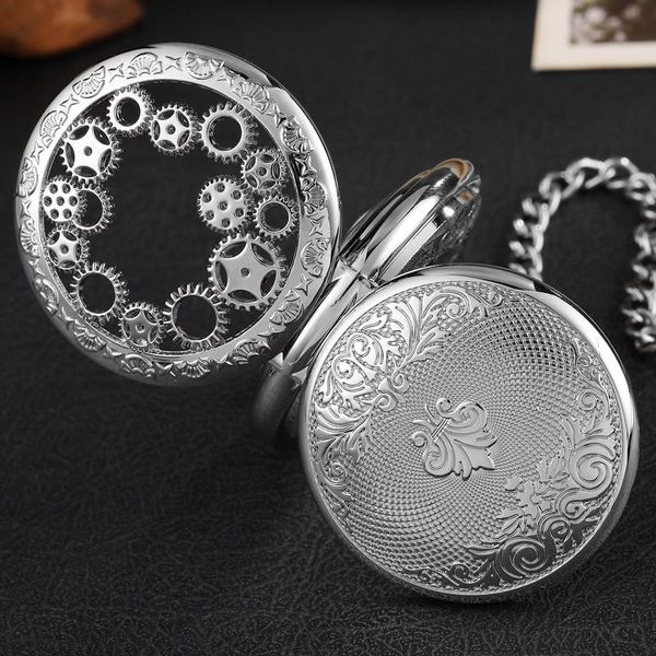 pocket watches antique hollow gears silver mechanical men vintage steampunk fob clock male necklace with chain boy girls gift, Slivery;golden
pocket watches antique hollow gears silver mechanical men vintage steampunk fob clock male necklace with chain boy girls gift, Slivery;golden