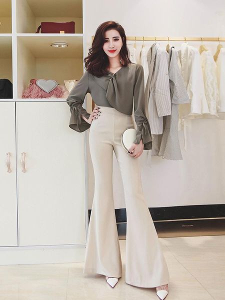 women's pants & capris office lady high waist flare trousers female temperament elegant spring women black simple casual, Black;white
women's pants & capris office lady high waist flare trousers female temperament elegant spring women black simple casual, Black;white