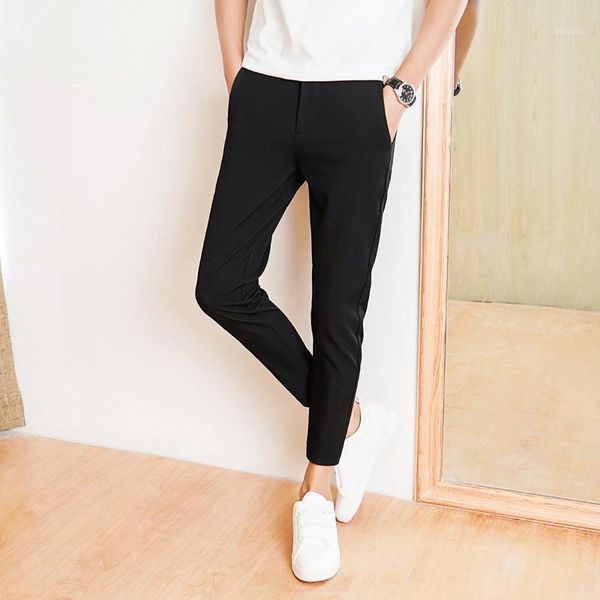 western-style trousers male korean pattern nine part pants man bound feet self-cultivation pantalon homme men's, Black
western-style trousers male korean pattern nine part pants man bound feet self-cultivation pantalon homme men's, Black