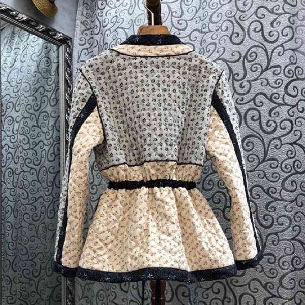 fashion women's parka 2021 winter woman elegant little flower print drawstring waist long sleeve casual coat outerwear, Black
fashion women's parka 2021 winter woman elegant little flower print drawstring waist long sleeve casual coat outerwear, Black