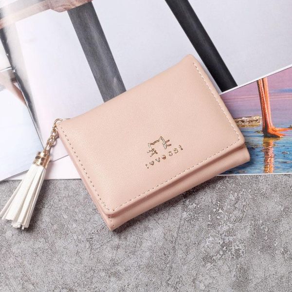 wallets fashion pu leather short women wallet hasp tassel small card bag with coin purse pockets credit holders, Red;black
wallets fashion pu leather short women wallet hasp tassel small card bag with coin purse pockets credit holders, Red;black