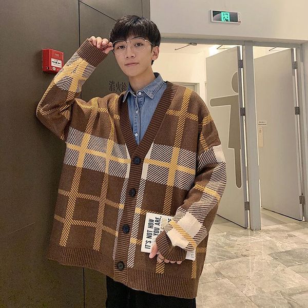 men's sweaters cotton cardigan warm fashion retro casual plaid sweater jacket men streetwear loose coat mens korean clothes -2xl, White;black
men's sweaters cotton cardigan warm fashion retro casual plaid sweater jacket men streetwear loose coat mens korean clothes -2xl, White;black