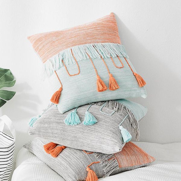 cushion/decorative pillow knitted cushion cover retro gray blue orange tassel pillowcase 45cm*45cm home decoration
cushion/decorative pillow knitted cushion cover retro gray blue orange tassel pillowcase 45cm*45cm home decoration