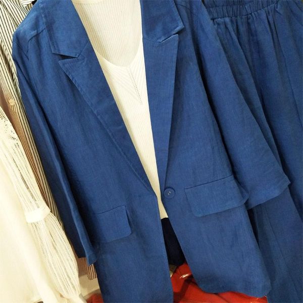 spring thin style chic women blazer & pants large size cotton and linen female casual nine-point wide-leg suit zh328 women's two piece, White
spring thin style chic women blazer & pants large size cotton and linen female casual nine-point wide-leg suit zh328 women's two piece, White