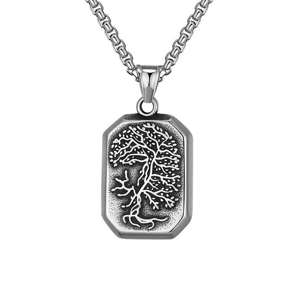 stainless steel vintage tree of life dog tag pendant necklace viking trees jewelry gift with chain for him chains, Silver
stainless steel vintage tree of life dog tag pendant necklace viking trees jewelry gift with chain for him chains, Silver
