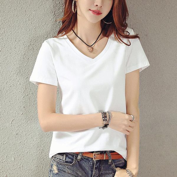 women's t-shirt white short-sleeved v-neck loose summer 2021 half-sleeved sweetheart-neck cotton bottoming shirt
women's t-shirt white short-sleeved v-neck loose summer 2021 half-sleeved sweetheart-neck cotton bottoming shirt