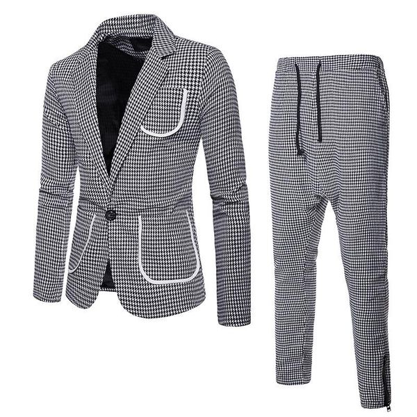 men's suits & blazers men 2021 korea suit 2-piece slim blazer business wedding party jacket coat pants, White;black
men's suits & blazers men 2021 korea suit 2-piece slim blazer business wedding party jacket coat pants, White;black