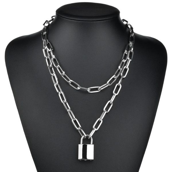 pendant necklaces 2021 gold silver color padlock necklace for women double chain punk rock gothic metal friendship gift jewelry
pendant necklaces 2021 gold silver color padlock necklace for women double chain punk rock gothic metal friendship gift jewelry