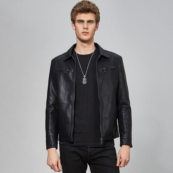 men's fur & faux 2021 autumn leather jacket brand clothing jaqueta masculina turn-down collar male slim fit arrival coats,907, Black
men's fur & faux 2021 autumn leather jacket brand clothing jaqueta masculina turn-down collar male slim fit arrival coats,907, Black