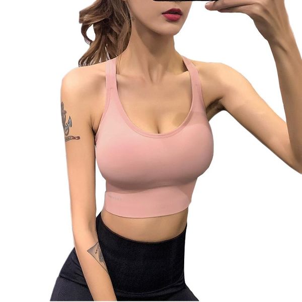 gym clothing beauty back bra yoga underwear vest style running sport x shape fitness breathable top, White;black