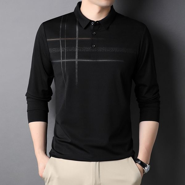 2021 spring and autumn t-shirt long sleeve middle-aged leisure thin lapel fashion lattice loose t-shirt men's wear, White;black
2021 spring and autumn t-shirt long sleeve middle-aged leisure thin lapel fashion lattice loose t-shirt men's wear, White;black
