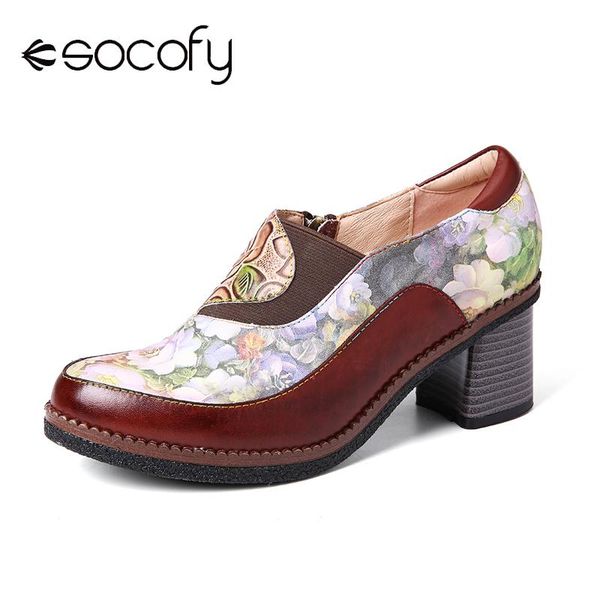 dress shoes socofy retro leather chromatic flowers embossed leaves genuine zipper pumps women casual botas mujer 2021, Black
dress shoes socofy retro leather chromatic flowers embossed leaves genuine zipper pumps women casual botas mujer 2021, Black