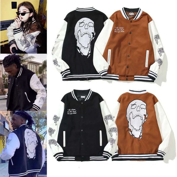autumn and winter new fashion tide brand ape head jacket men's casual loose student couple baseball uniform male baseball jacket, Black;brown
autumn and winter new fashion tide brand ape head jacket men's casual loose student couple baseball uniform male baseball jacket, Black;brown