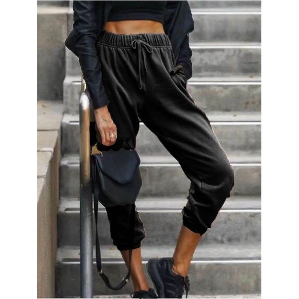 solid drawstring sweatpants autumn women fashion pants streetwear casual workout active wear trousers female high waist women's & capri, Black;white
solid drawstring sweatpants autumn women fashion pants streetwear casual workout active wear trousers female high waist women's & capri, Black;white