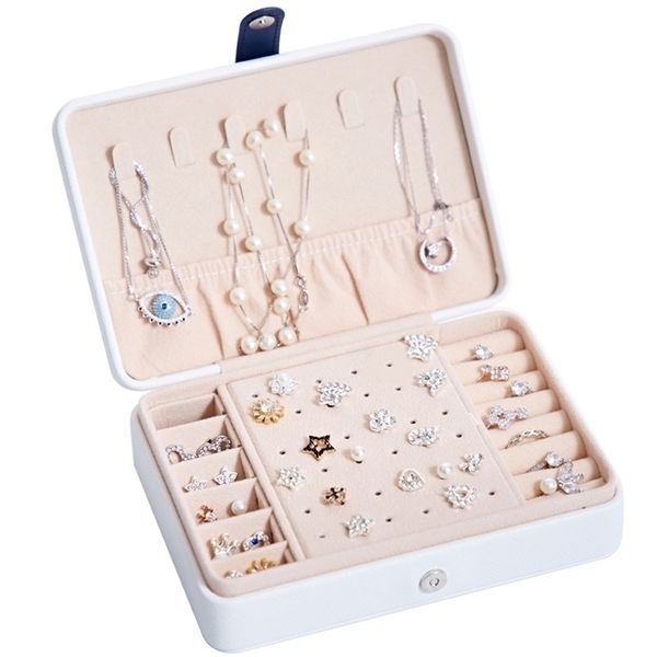 double-layer velvet multifunctional jewelry organizer box pu leather earrings display portable women necklace 211105, Black
double-layer velvet multifunctional jewelry organizer box pu leather earrings display portable women necklace 211105, Black