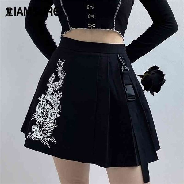 iamsure streetwear fashion dragon print pleated skirts for women gothic punk style high waist female mini skirts summer 210325, Black
iamsure streetwear fashion dragon print pleated skirts for women gothic punk style high waist female mini skirts summer 210325, Black