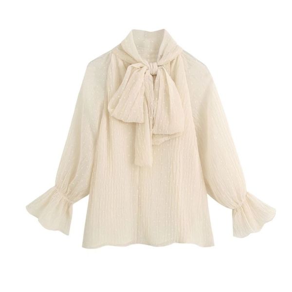 woman dot flocking chiffon loose shirt femme stand collar bow tie blouse casual lady lantern sleeve smock blusas s7962 210317, White
woman dot flocking chiffon loose shirt femme stand collar bow tie blouse casual lady lantern sleeve smock blusas s7962 210317, White