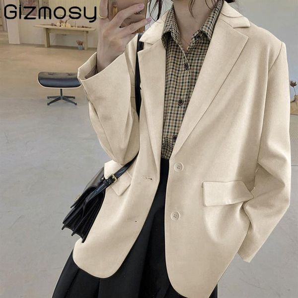 women's suits & blazers gizmosy jackets suit for women autumn 2021 loose casual office lady blazer jacket female oversize, White;black
women's suits & blazers gizmosy jackets suit for women autumn 2021 loose casual office lady blazer jacket female oversize, White;black