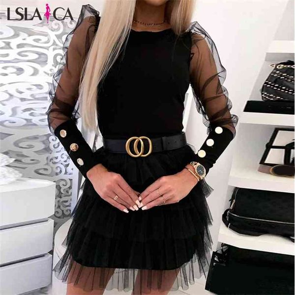 casual women dress mesh long sleeve round neck button decoration female mini autumn fashion streetwear 210515, Black;gray
casual women dress mesh long sleeve round neck button decoration female mini autumn fashion streetwear 210515, Black;gray