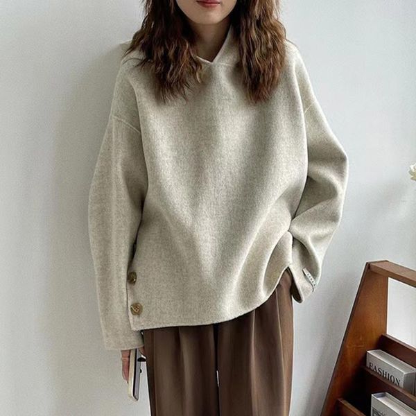 women's hoodies & sweatshirts women hoodie korean style minimalism solid color long sleeve hooded collar pullover loose winter oversize, Black
women's hoodies & sweatshirts women hoodie korean style minimalism solid color long sleeve hooded collar pullover loose winter oversize, Black