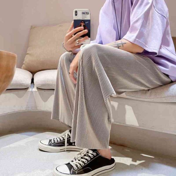 men's pants summer pleated fashion casual men streetwear korean loose straight ice silk mens wide-leg m-3xl qqyi, Black
men's pants summer pleated fashion casual men streetwear korean loose straight ice silk mens wide-leg m-3xl qqyi, Black
