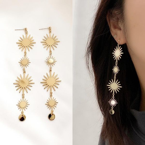 dangle & chandelier korean style sun star earrings for women summer fashion boho metal long tassel clip jewelry banquet accessories gift, Silver
dangle & chandelier korean style sun star earrings for women summer fashion boho metal long tassel clip jewelry banquet accessories gift, Silver