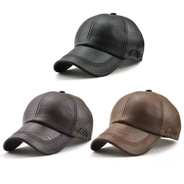 leather hat outdoor casual baseball cap old men warm sunshade sports brim sun visor cycling caps & masks, Black
leather hat outdoor casual baseball cap old men warm sunshade sports brim sun visor cycling caps & masks, Black